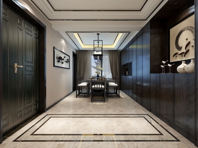 昊元上品160㎡中式風(fēng)三居室 | 36萬精裝案例全解析